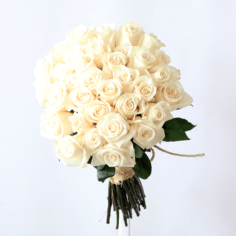 35 stems of White Roses white roses