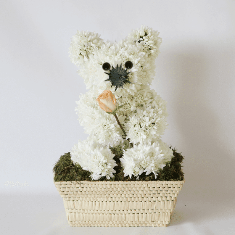 teddy made from flowers teddy bear made from flowers