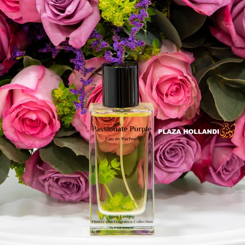 Maha close up 2 pink rose bouquet passionate purple perfume