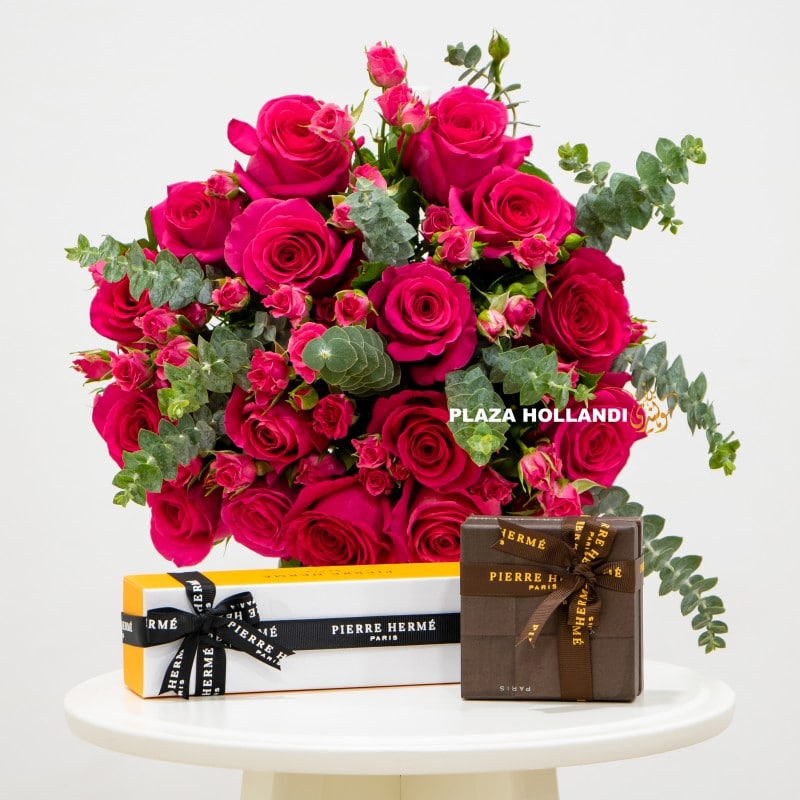 11 (3) flower bouquet with chocolate box