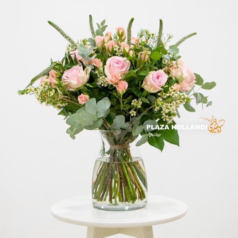22 Pink rose flower bouquet