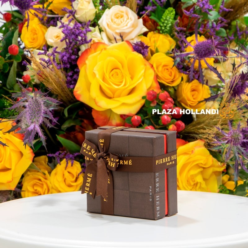 4.1 (5) flower bouquet with chocolate box close up