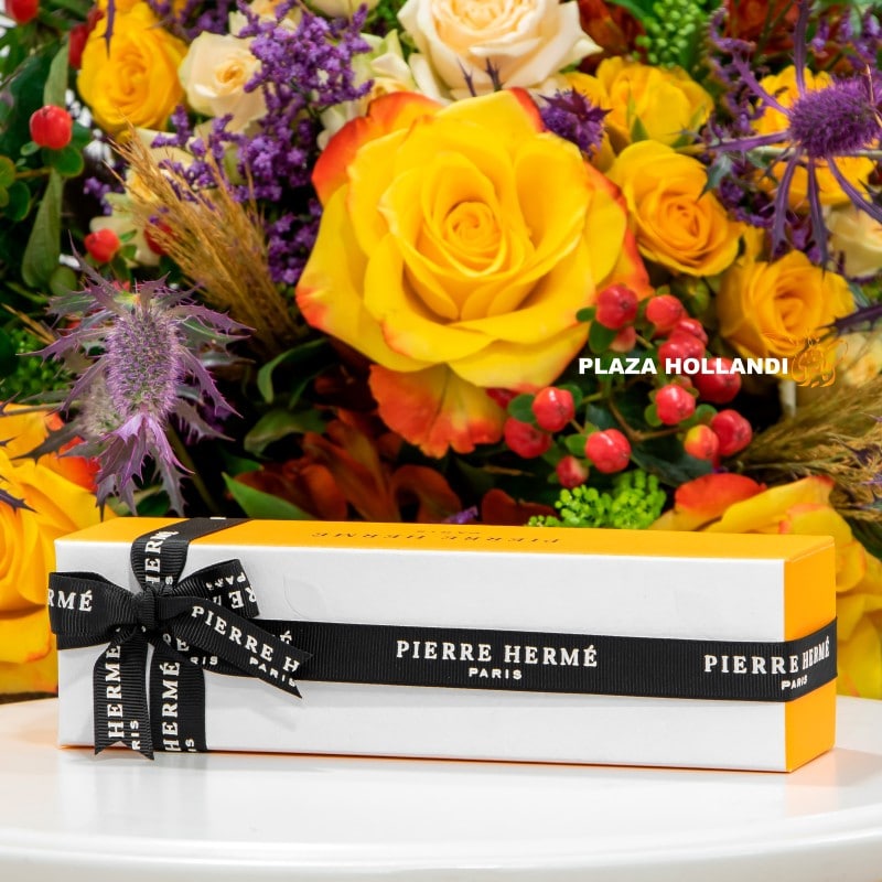 4.2 (2) flower bouquet with chocolate box close up