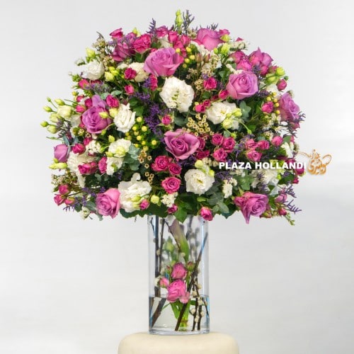 Zurich Purple, white and pink arrangement