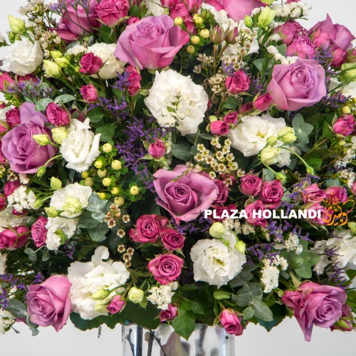Zurich close up Close up of purple, white and pink flower arrangement