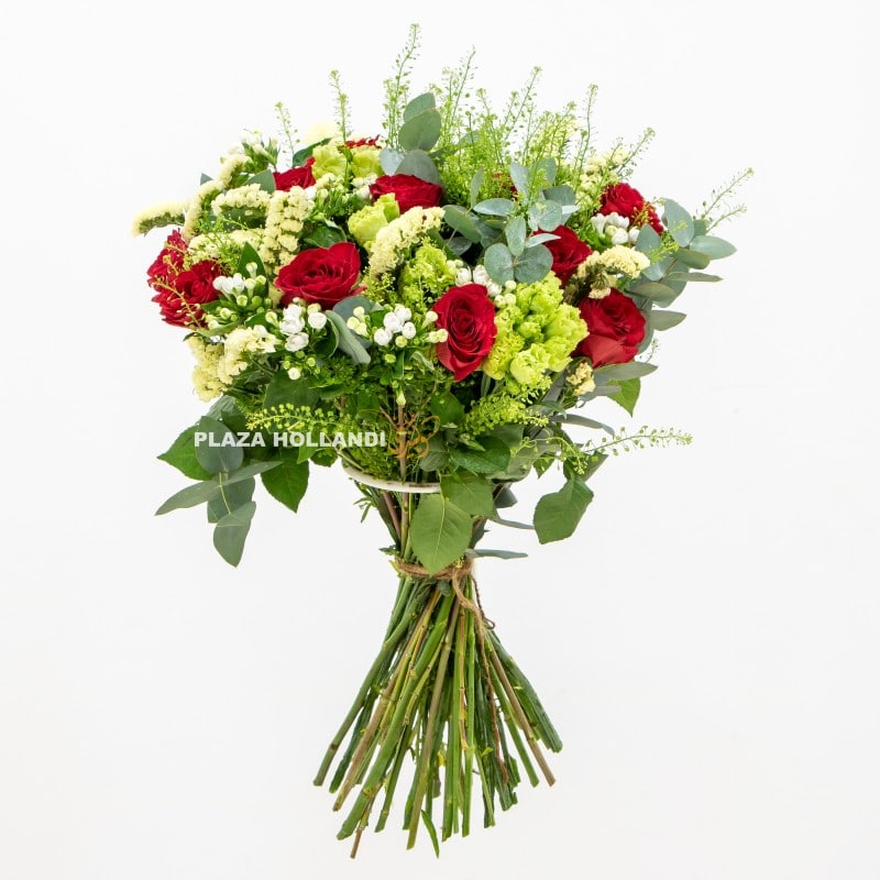 5.2 L red and green flower bouquet