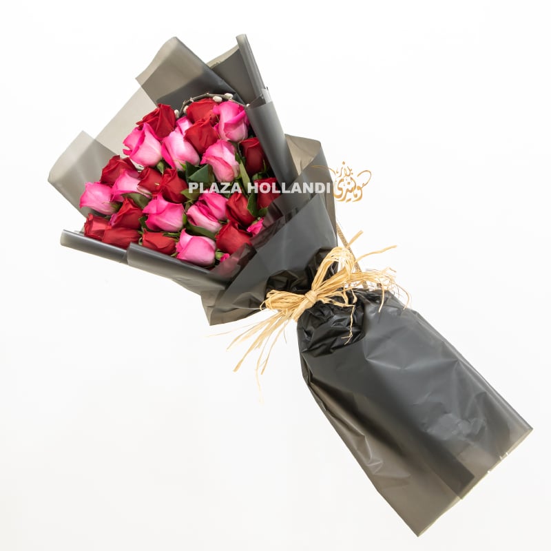 11.3 Pink and red heart bouquet
